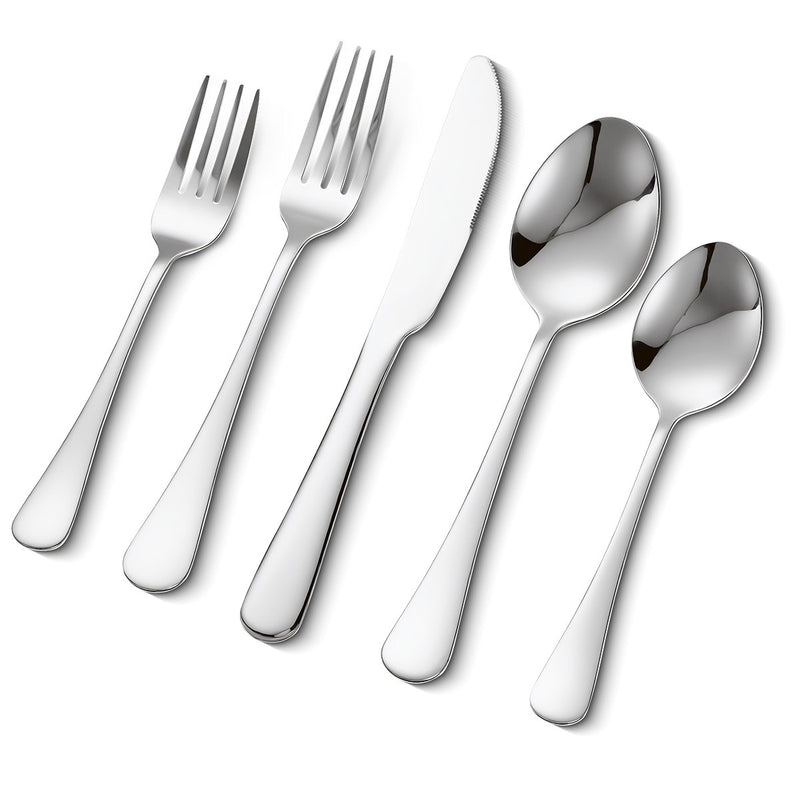 VEVOR 30 daļīgs galda piederumu komplekts, nerūsējošā tērauda galda piederumi 6 personām