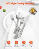 VEVOR 30 daļīgs galda piederumu komplekts, nerūsējošā tērauda galda piederumi 6 personām