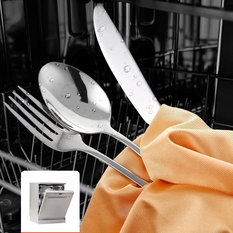 VEVOR 30 daļīgs galda piederumu komplekts, nerūsējošā tērauda galda piederumi 6 personām