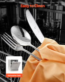 VEVOR 30 daļīgs galda piederumu komplekts, nerūsējošā tērauda galda piederumi 6 personām