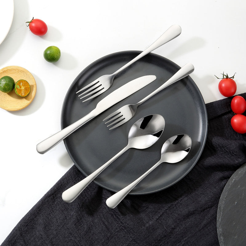 VEVOR 30 daļīgs galda piederumu komplekts, nerūsējošā tērauda galda piederumi 6 personām