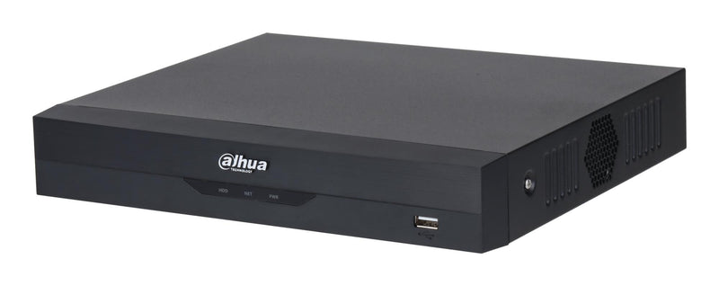 Dahua NVR4108HS-EI, 8 kanālu WizSense tīkla videoreģistrators, līdz 16 MP IP kamerām, 1 × SATA līdz 20 TB, 80 Mb/s, SMD Plus, sejas atpazīšana, perimetra aizsardzība, HDMI 4K