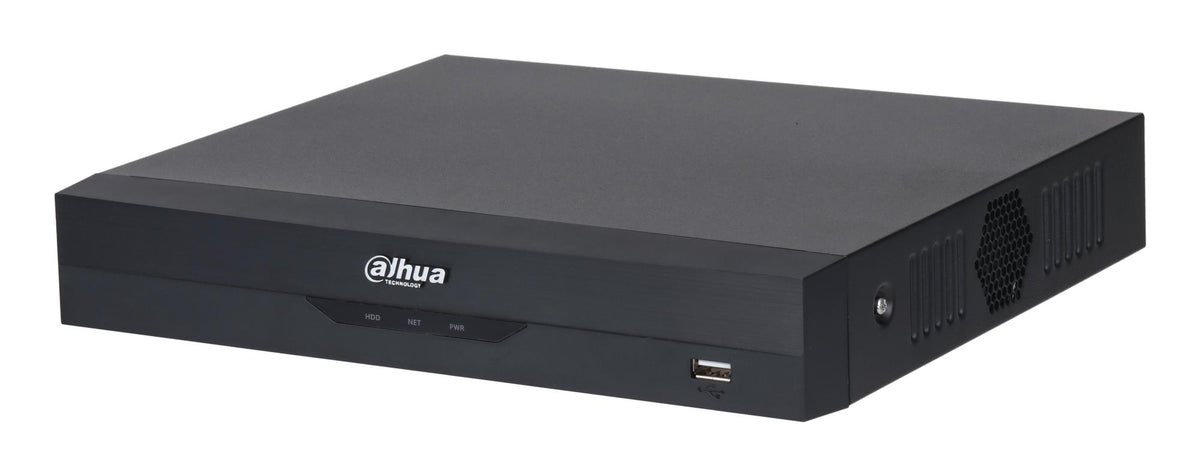 Dahua NVR4108HS-EI, 8 kanālu WizSense tīkla videoreģistrators, līdz 16 MP IP kamerām, 1 × SATA līdz 20 TB, 80 Mb/s, SMD Plus, sejas atpazīšana, perimetra aizsardzība, HDMI 4K