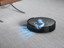 ECOVACS DEEBOT X11 PRO OMNI, melns robotizēts putekļsūcējs ar mitro un sauso uzkopšanu, 19 500 Pa, OZMO ROLLER 2.0, dToF LiDAR, AIVI 3D, 6400 mAh un automātisku mopu mazgāšanu