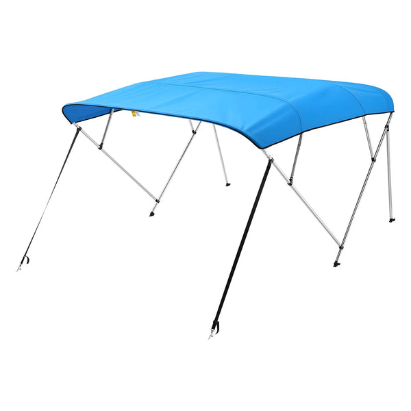 4 stieņu laivas bimini jumts 244 × (185–198) × 137 cm, okeāna zils