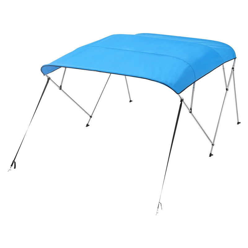4 loku laivas Bimini jumtiņš 244 cm x (216–229 cm) x 137 cm, nojumes pārsegs, zils