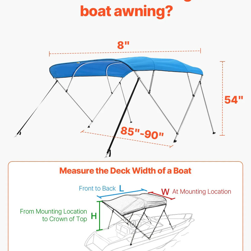 4 локу лаивас бимини джумтиньш 244 см x (216-229 см) x 137 см, без парегов, зилс