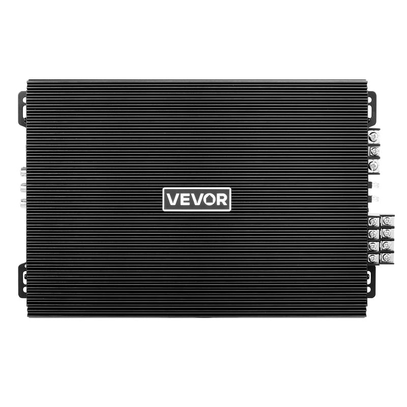 VEVOR automašīnas audio pastiprinātājs, 4 kanālu tiltojams auto pastiprinātājs, daudzkanālu Class AB stereo pastiprinātājs ar maksimālo jaudu 4 × 200 W pie 4 Ω / 4 × 400 W pie 2 Ω, augstas jaudas pastiprinātājs SUV, pikapiem un bezceļu transportlīdzekļiem - ZEMLETES.LV