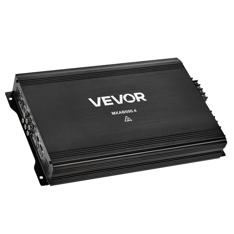 VEVOR automašīnas audio pastiprinātājs, 4 kanālu tiltojams auto pastiprinātājs, daudzkanālu Class AB stereo pastiprinātājs ar maksimālo jaudu 4 × 250 W pie 4 Ω / 4 × 500 W pie 2 Ω, augstas jaudas pastiprinātājs SUV, pikapiem un bezceļu transportlīdzekļiem - ZEMLETES.LV