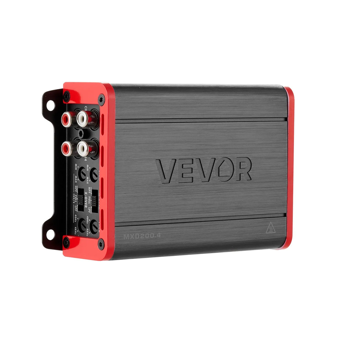 VEVOR automašīnas audio pastiprinātājs, 4 kanālu tiltojams auto pastiprinātājs, daudzkanālu Class D stereo pastiprinātājs ar maksimālo jaudu 4 × 120 W pie 4 Ω / 4 × 200 W pie 2 Ω, augstas jaudas pastiprinātājs SUV, pikapiem un bezceļu transportlīdzekļiem - ZEMLETES.LV