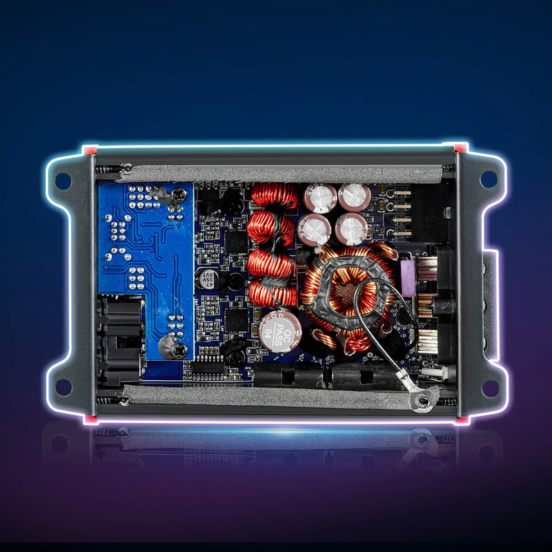 VEVOR automašīnas audio pastiprinātājs, 4 kanālu tiltojams auto pastiprinātājs, daudzkanālu Class D stereo pastiprinātājs ar maksimālo jaudu 4 × 120 W pie 4 Ω / 4 × 200 W pie 2 Ω, augstas jaudas pastiprinātājs SUV, pikapiem un bezceļu transportlīdzekļiem - ZEMLETES.LV