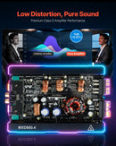 VEVOR 4 kanālu automašīnas audio pastiprinātājs, tiltojams daudzkanālu Class D stereo pastiprinātājs ar maksimālo jaudu 4 × 420 W pie 4 Ω / 4 × 600 W pie 2 Ω, augstas jaudas auto pastiprinātājs SUV, pikapiem un bezceļu transportlīdzekļiem - ZEMLETES.LV