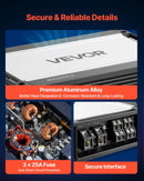 VEVOR 4 kanālu automašīnas audio pastiprinātājs, tiltojams daudzkanālu Class D stereo pastiprinātājs ar maksimālo jaudu 4 × 420 W pie 4 Ω / 4 × 600 W pie 2 Ω, augstas jaudas auto pastiprinātājs SUV, pikapiem un bezceļu transportlīdzekļiem - ZEMLETES.LV
