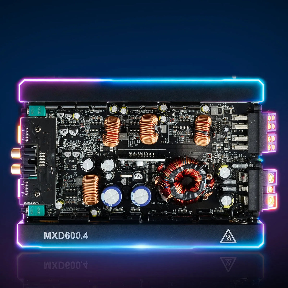 VEVOR 4 kanālu automašīnas audio pastiprinātājs, tiltojams daudzkanālu Class D stereo pastiprinātājs ar maksimālo jaudu 4 × 420 W pie 4 Ω / 4 × 600 W pie 2 Ω, augstas jaudas auto pastiprinātājs SUV, pikapiem un bezceļu transportlīdzekļiem - ZEMLETES.LV