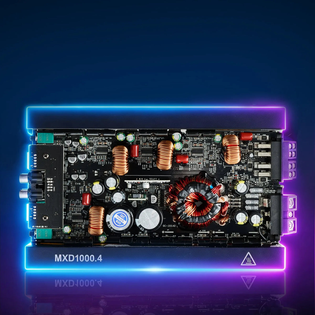 VEVOR automašīnas audio pastiprinātājs, 4 kanālu tiltojams auto pastiprinātājs, daudzkanālu Class D stereo pastiprinātājs ar maksimālo jaudu 4 × 500 W pie 4 Ω / 4 × 1000 W pie 2 Ω, augstas jaudas pastiprinātājs SUV, pikapiem un bezceļu transportlīdzekļiem - ZEMLETES.LV