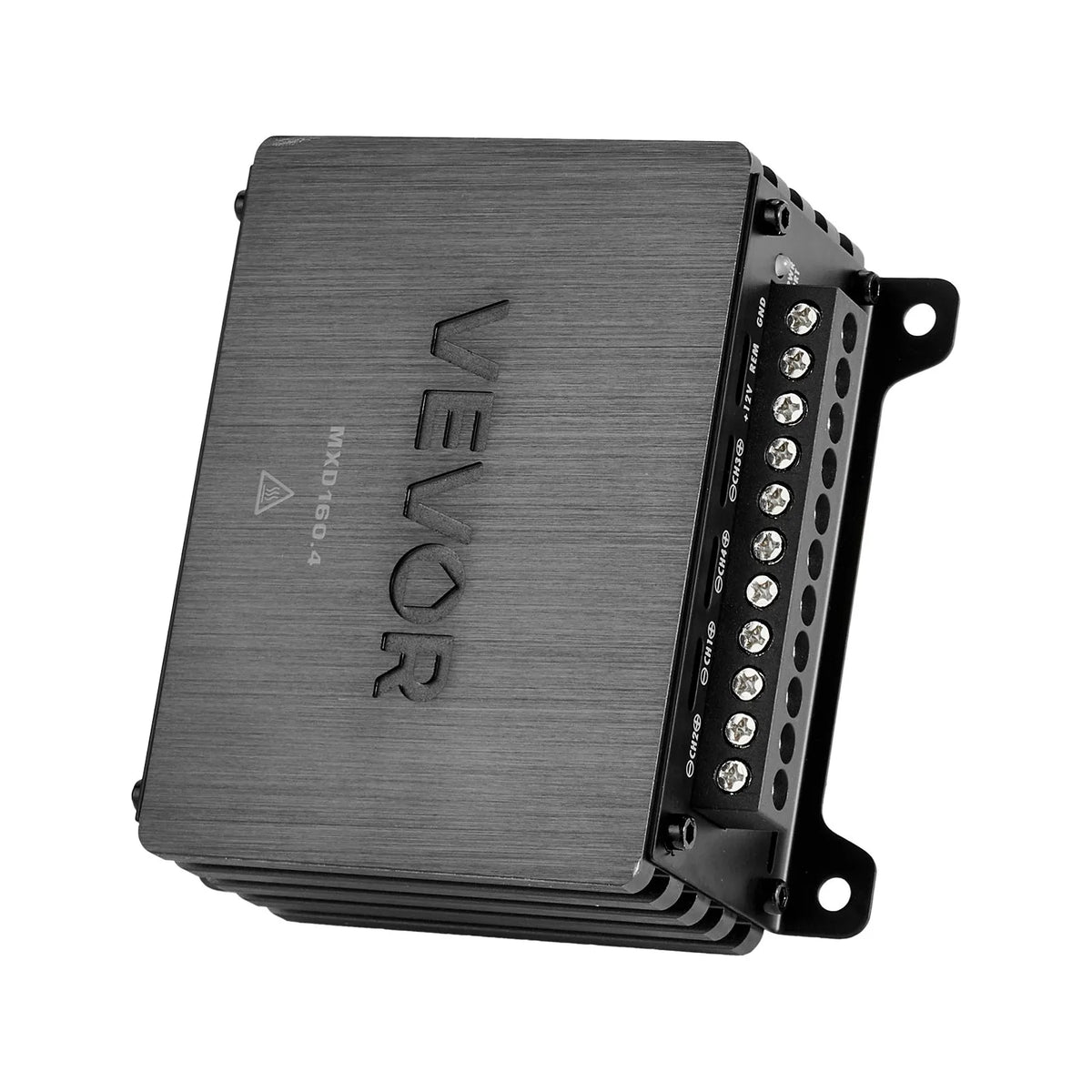 VEVOR automašīnas audio pastiprinātājs, 4 kanālu tiltojams auto pastiprinātājs, daudzkanālu Class D stereo pastiprinātājs ar maksimālo jaudu 4 × 110 W pie 4 Ω / 4 × 160 W pie 2 Ω, augstas jaudas pastiprinātājs SUV, pikapiem un bezceļu transportlīdzekļiem - ZEMLETES.LV