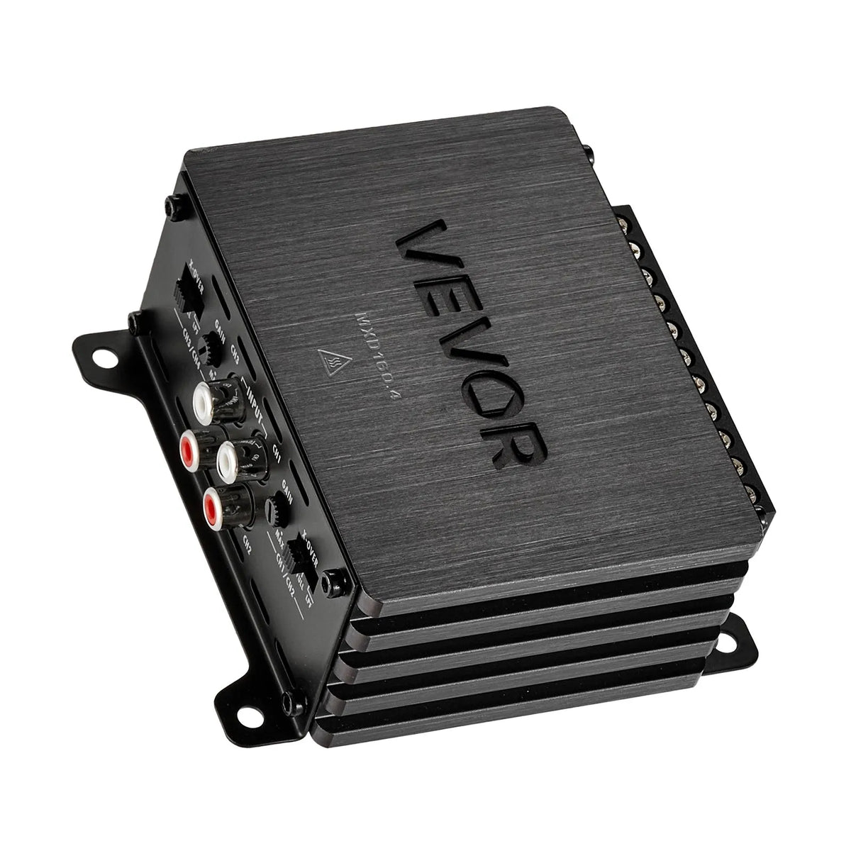 VEVOR automašīnas audio pastiprinātājs, 4 kanālu tiltojams auto pastiprinātājs, daudzkanālu Class D stereo pastiprinātājs ar maksimālo jaudu 4 × 110 W pie 4 Ω / 4 × 160 W pie 2 Ω, augstas jaudas pastiprinātājs SUV, pikapiem un bezceļu transportlīdzekļiem - ZEMLETES.LV