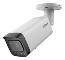 Dahua WizSense IPC-HFW21249T-AS-IL 12 MP āra bullet IP kamera, 2,8 mm, 112°, Smart Dual Light, IR un baltā gaisma līdz 30 m, H.265+, WDR, cilvēku un transportlīdzekļu noteikšana, mikrofons, microSD līdz 256 GB, PoE, IP67, IK10, balta