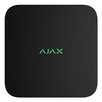 Ajax NVR DC (16-ch) 70935, 16 kanālu tīkla videoreģistrators, līdz 4K IP kamerām, H.265/H.264, līdz 100 Mb/s, līdz 16 TB 3,5" HDD, JetSparrow tehnoloģija, melns