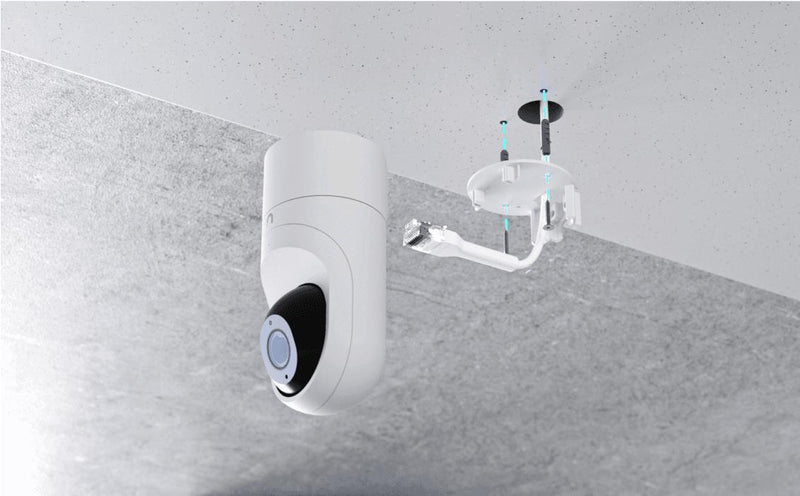 Ubiquiti G5 Flex 4 MP kupolveida IP kamera, 2K, 102,4°, IR nakts redzamība līdz 6 m, H.264, AI notikumu noteikšana, iebūvēts mikrofons, PoE, IPX4, IK04, balta