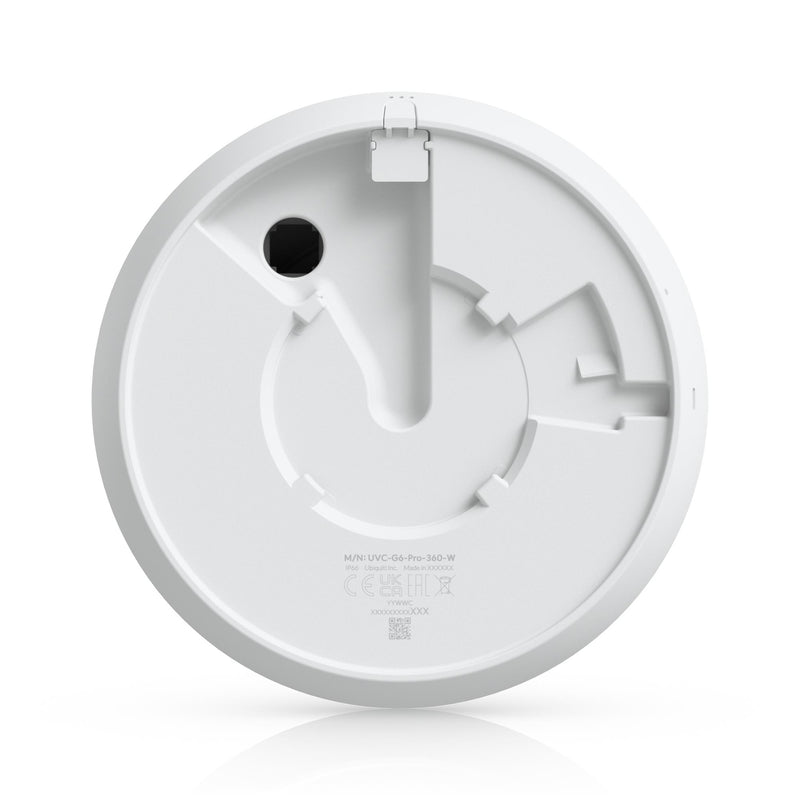 Ubiquiti G6 Pro 360 12 MP panorāmas IP kamera, 180° skata leņķis, digitālā PTZ, viedais IR līdz 15 m, cilvēku, transportlīdzekļu un dzīvnieku noteikšana, divvirzienu audio, microSD, PoE+, IP66, IK10, balta