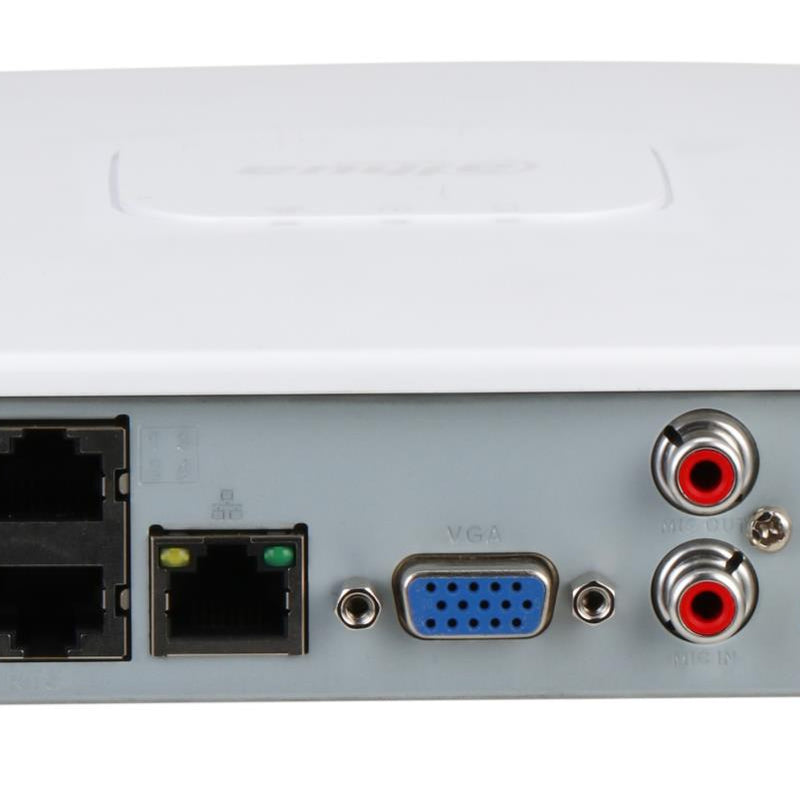 Dahua NVR4104-P-4KS3 tīkla videoreģistrators, 4 kanāli, 4× PoE, līdz 12 MP, 1 HDD, 4K HDMI