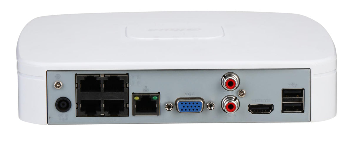 Сетевой видеорегистратор Dahua NVR4104-P-4KS3, 4 канала, 4× PoE, до 12 МП, 1 жесткий диск, 4K HDMI