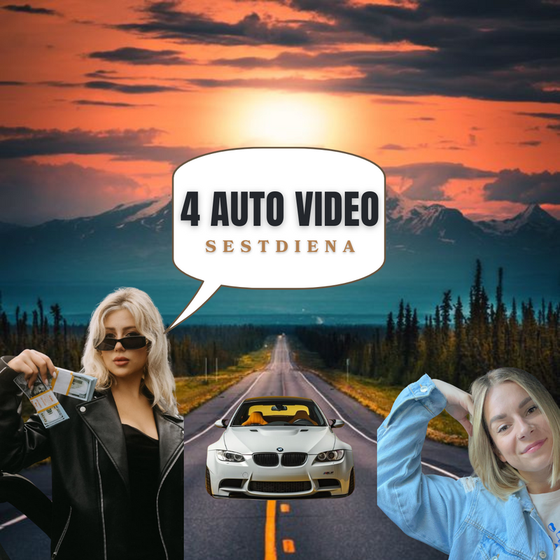 Sestdienas auto tests(piektdienas vakars-sestdiena) 4 videoklipiem,publicēs TikTok,Facebook,Instagram(lasīt apakšā pilnu aprakstu) (Copy)