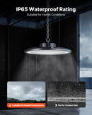 VEVOR LED industriālie augstgriestu gaismekļi 20 gab. 150 W, 5000 K, 21000 lm, IP65, 100–277 V, UFO tipa noliktavām, darbnīcām, rūpnīcām, sporta zālēm un garāžām, melni - ZEMLETES.LV