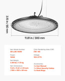 VEVOR LED industriālie augstgriestu gaismekļi 20 gab. 150 W, 5000 K, 21000 lm, IP65, 100–277 V, UFO tipa noliktavām, darbnīcām, rūpnīcām, sporta zālēm un garāžām, melni - ZEMLETES.LV