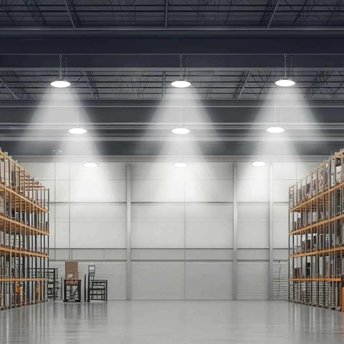 VEVOR LED industriālie augstgriestu gaismekļi 20 gab. 150 W, 5000 K, 21000 lm, IP65, 100–277 V, UFO tipa noliktavām, darbnīcām, rūpnīcām, sporta zālēm un garāžām, melni - ZEMLETES.LV