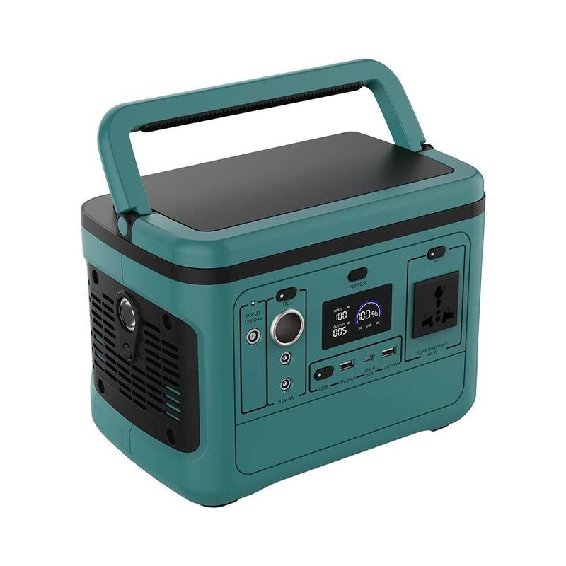 V-TAC Portable Power Generator - Power Station 600 W - Battery 568 Wh - Maximum power 1000 W - AC 220 V - LED display - Charging with optional photovoltaic panel or power pack.