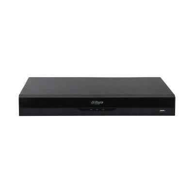 Dahua NVR5216-16P-EI 16 kanālu tīkla videoreģistrators ar 16 PoE pieslēgvietām, WizSense, līdz 32 MP, 8K HDMI, 2 SATA, melns
