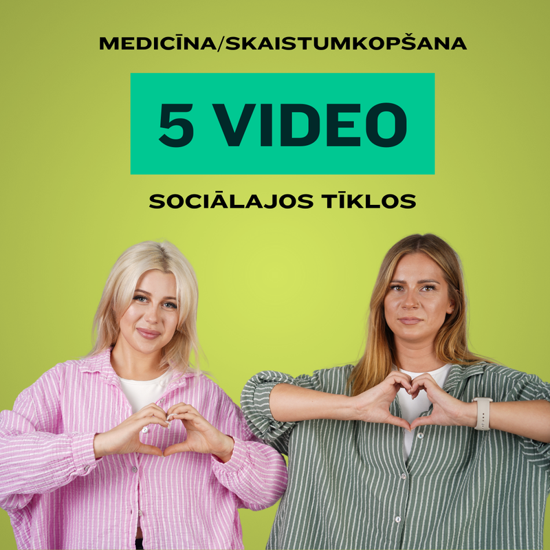 5 video skaistumkopšanas/medicīnas pakalpojuma apmeklējums(Monta+Viktorija+Nils),publicēs TikTok,Facebook,Instagram(lasīt apakšā pilnu aprakstu