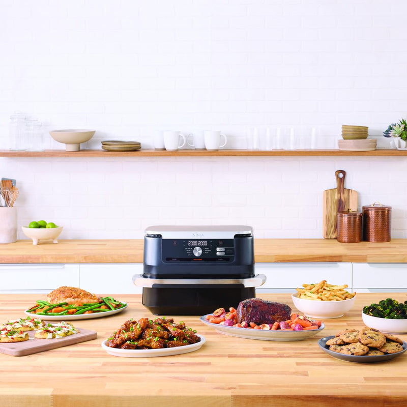 Ninja Foodi FlexDrawer AF500EU, 2470 W, 10,4 l karstā gaisa friteris ar MegaZone, 2 neatkarīgām 5,2 l zonām, 7 gatavošanas programmām, SYNC un MATCH funkcijām