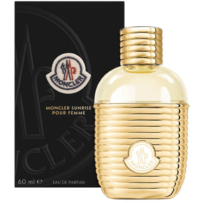 Moncler Sunrise pour Femme EDP 60ml – saulains un sievišķīgs aromāts ar citrusaugļu, balto ziedu un siltu koksnes notīm.