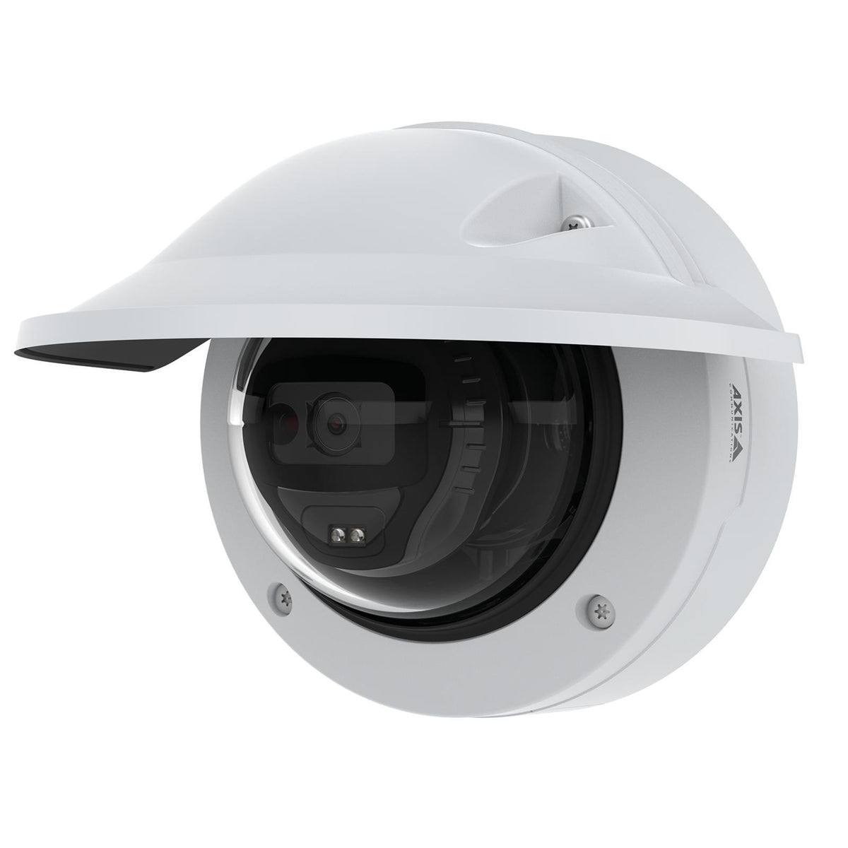 AXIS M3215-LVE 2 MP dome IP camera, 2.8–6 mm, 101° field of view, Lightfinder, Forensic WDR, OptimizedIR up to 20 m, H.264/H.265, AI analytics, microphone, microSD, PoE, IP66, IK10, white