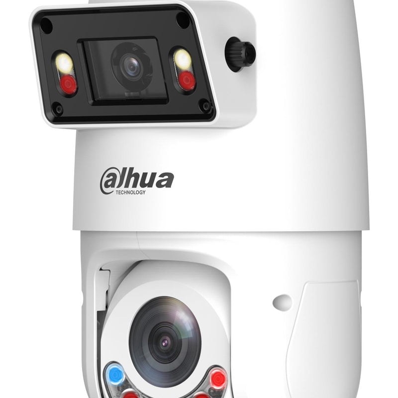 Dahua 4+4MP X-Spans PTZ IP kamera, 25× optiskais zoom, 2,8mm panorāma, IR līdz 100m, Smart Dual Light, Auto Tracking 3.0, AI, Active Deterrence, PoE+, IP66