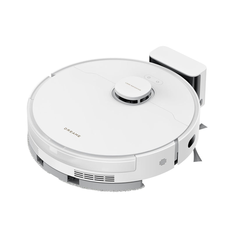 Dreame D20 Pro robotizētais putekļsūcējs, 13 000 Pa, sausā un mitrā uzkopšana, D-ToF LiDAR, SideReach izvelkamā birste, HyperStream DuoBrush, 5200 mAh, 0,7 l, balts, RLD43SA