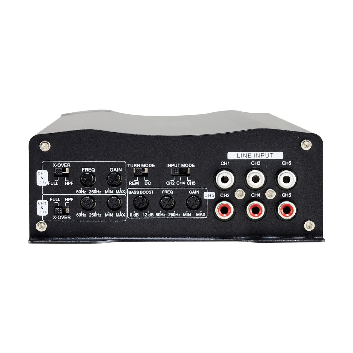 VEVOR 5 kanālu automašīnas audio pastiprinātājs, tiltojams daudzkanālu Class D stereo pastiprinātājs ar maksimālo jaudu 4 × 100 W pie 4 Ω / 4 × 200 W pie 2 Ω + 1 × 1000 W pie 2 Ω / 1 × 500 W pie 4 Ω, auto pastiprinātājs transportlīdzekļiem - ZEMLETES.LV