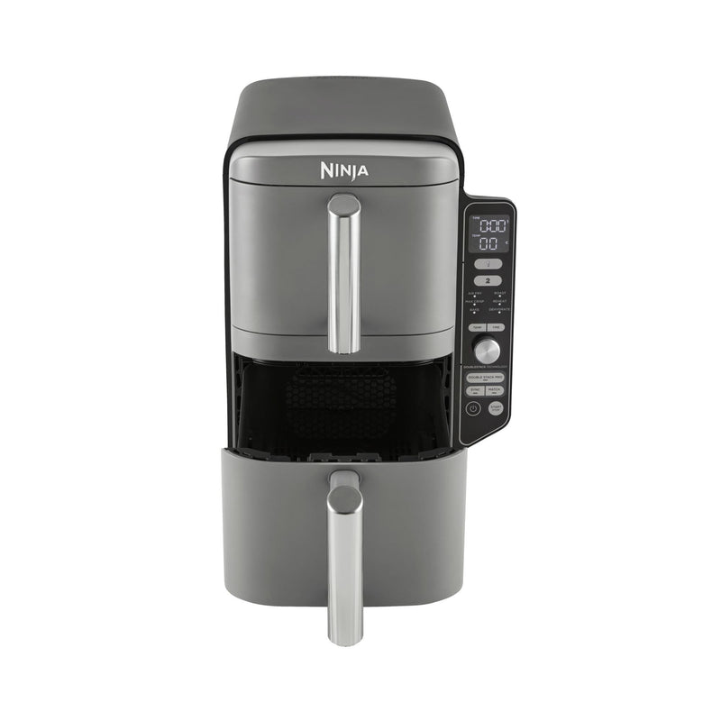 Ninja Double Stack XL SL400EU, 9,5 l karstā gaisa friteris, 2470 W, 2 vertikālas atvilktnes, 6 gatavošanas funkcijas, SYNC un MATCH, pelēks