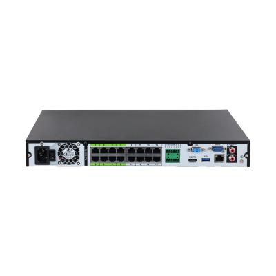 Dahua NVR5216-16P-EI 16 kanālu tīkla videoreģistrators ar 16 PoE pieslēgvietām, WizSense, līdz 32 MP, 8K HDMI, 2 SATA, melns