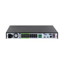Dahua NVR5216-16P-EI 16 kanālu tīkla videoreģistrators ar 16 PoE pieslēgvietām, WizSense, līdz 32 MP, 8K HDMI, 2 SATA, melns