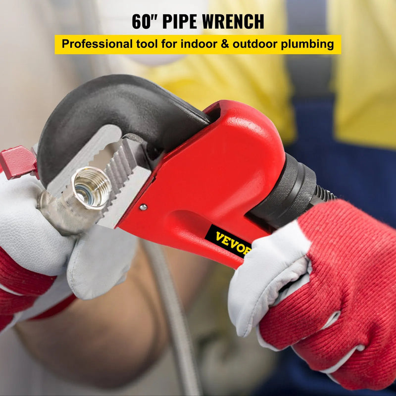 Cauruļu atslēga 1500 mm, smagā tipa, čuguna, regulējama, taisna santehnikas atslēga