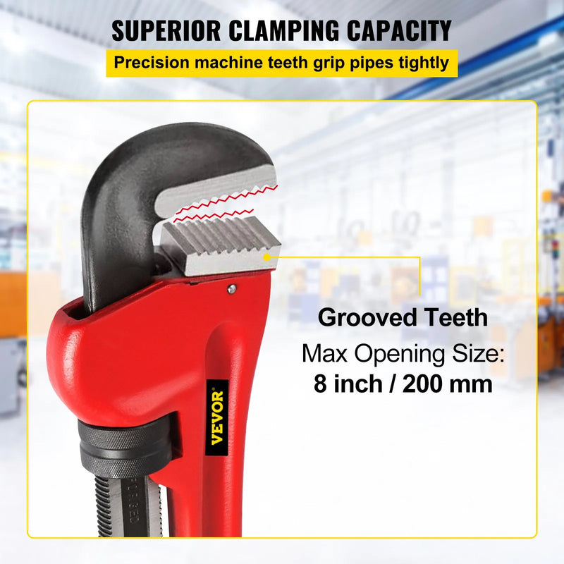 Cauruļu atslēga 1500 mm, smagā tipa, čuguna, regulējama, taisna santehnikas atslēga