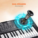 VEVOR digitālās klavieres, 61 taustiņš, elektriskas, pārnēsājamas, ar regulējamu statīvu