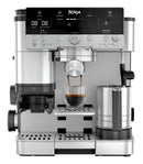 Ninja Luxe Café Premier Plus ES655EU, 3-in-1 espresso, filter and Cold Brew coffee machine with built-in grinder, 25 grind settings, Barista Assist, automatic milk frothing and integrated scales