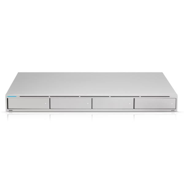 Ubiquiti UNVR, UniFi Protect tīkla videoreģistrators, 4 × 2,5"/3,5" HDD, RAID aizsardzība, līdz 18 × 4K vai 60 × Full HD kamerām, 1 GbE + 10 GbE SFP+