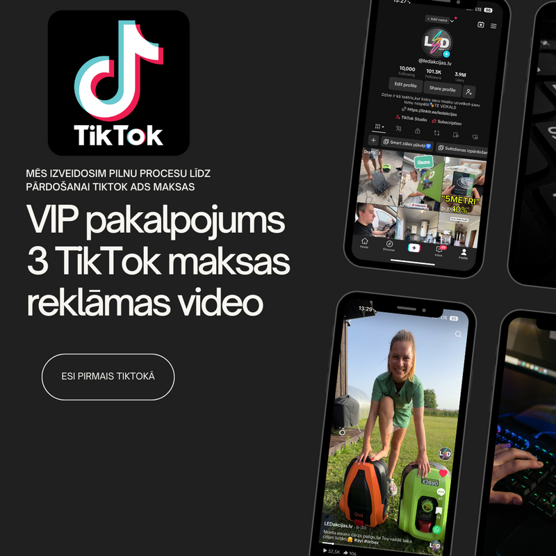 Izveidosim 3(15sek+30sek+60sek) video pielāgotus TikTok ads maksas reklāmai+sagatavosim un palaidīsim reklāmu ar jūsu apmaksātu budžetu_skatīt aprakstā lejā