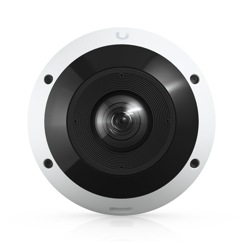 Ubiquiti G6 Pro 360 12 MP panorāmas IP kamera, 180° skata leņķis, digitālā PTZ, viedais IR līdz 15 m, cilvēku, transportlīdzekļu un dzīvnieku noteikšana, divvirzienu audio, microSD, PoE+, IP66, IK10, balta